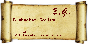 Busbacher Godiva névjegykártya